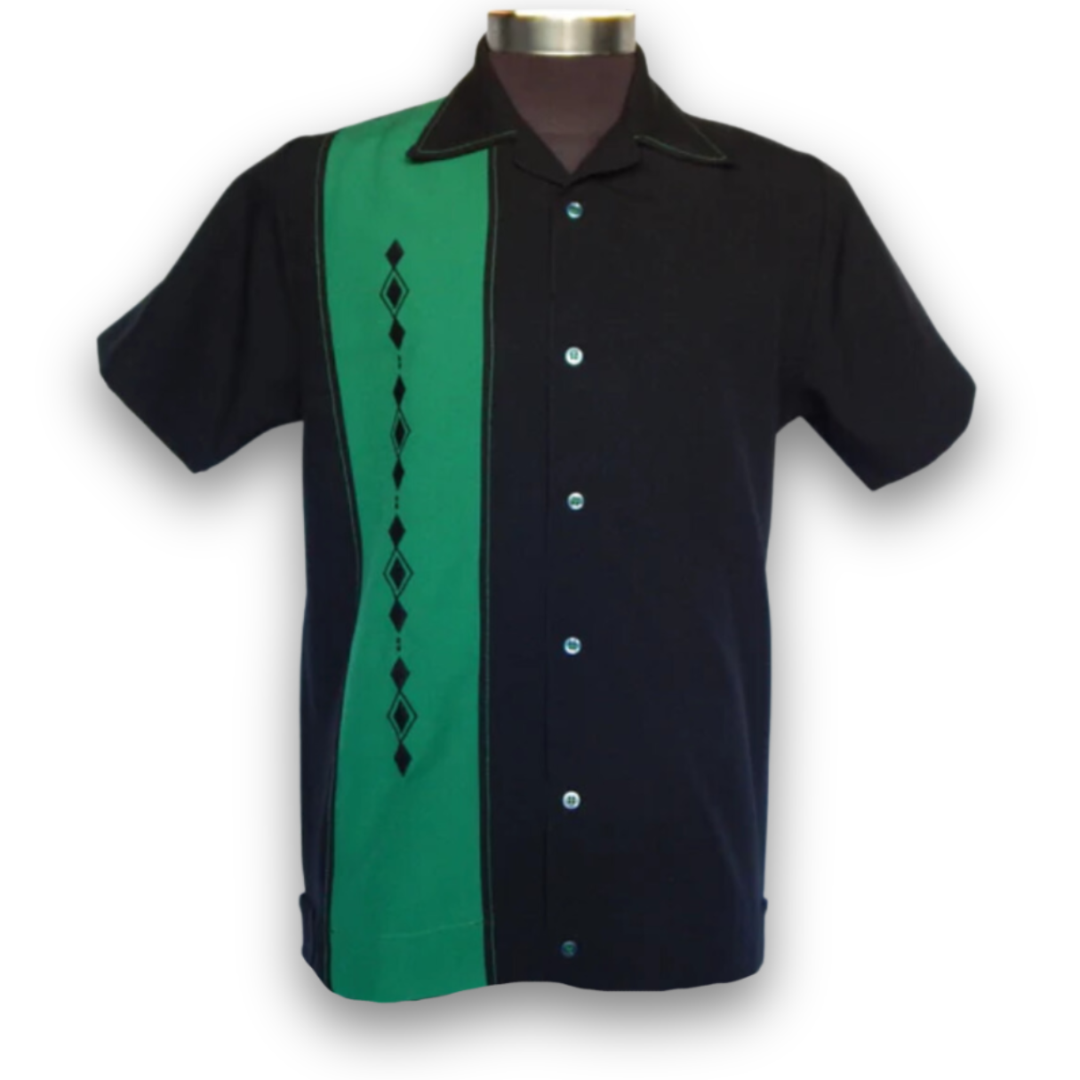 Nifty50's Havana One Panel Diamond Design Men's Shirt - Nichole Jade Rockabilly Boutique