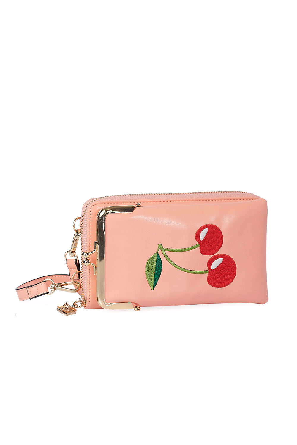 Banned BG34371 Cherry Pie Cross Body Pink Phone Bag - Nichole Jade Rockabilly Boutique