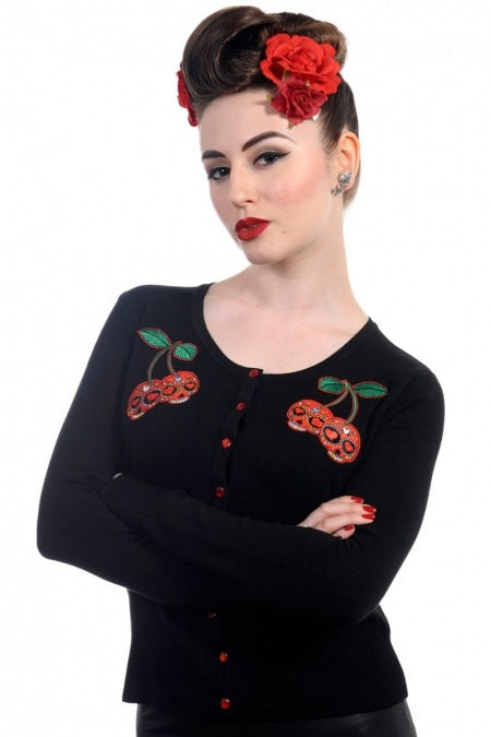 Banned CBN313 Black Cherry Cardigan