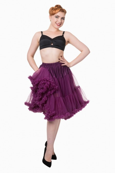 Banned SBN235 Starlite Petticoat Aubergine 23 Inch