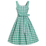 Dolly & Dotty V950-GreGih Amanda Check Swing Dress - Nichole Jade Rockabilly Boutique