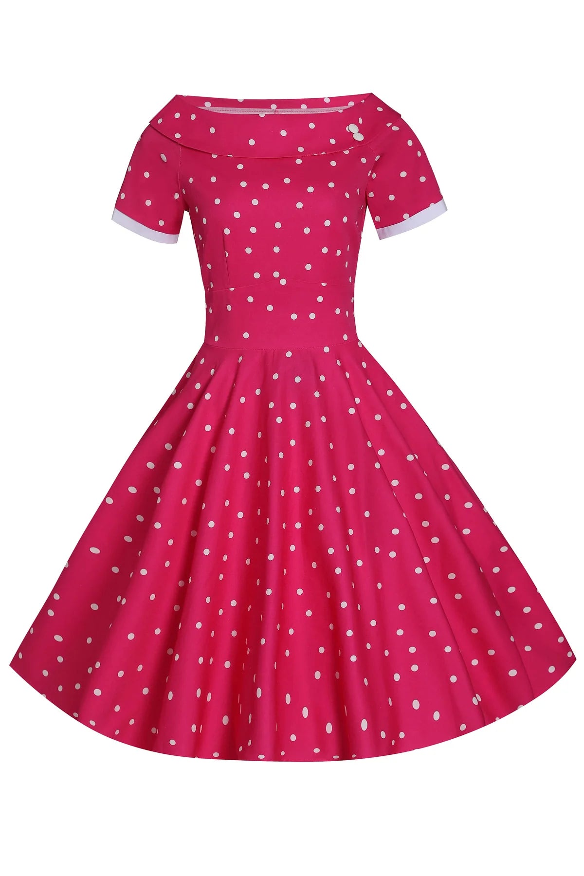 Dolly & Dotty V333-HPPolk Darlene Full Circle Pink Polka Swing Dress