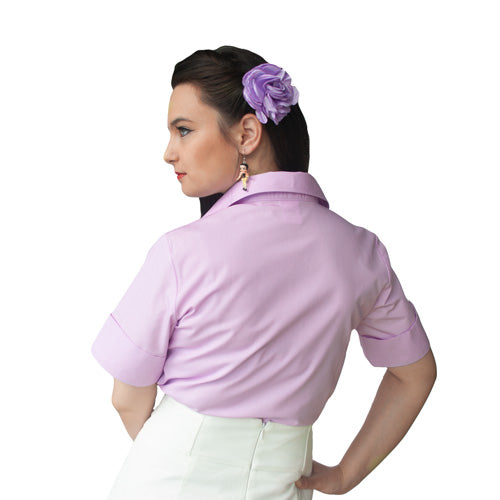 Rocket 88 R88-Lil-W Ladies Pastel Workshirt Lilac - Nichole Jade Rockabilly Boutique