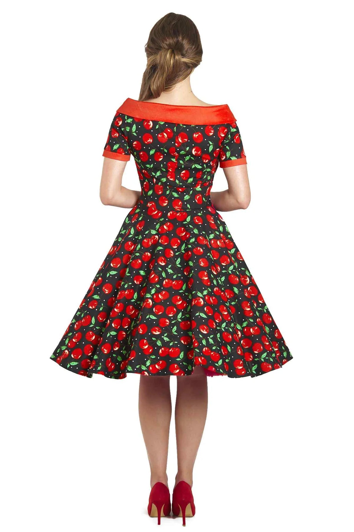 Dolly & Dotty V333-31 Darlene Cute Cherry Swing Dress