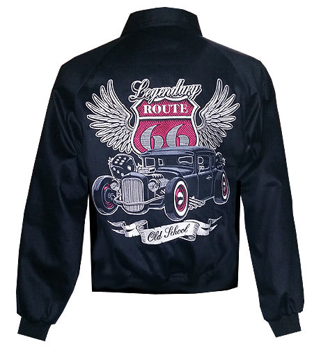 Rocket 88 R88J-66 Route 66 Mens Embroided Jacket - Nichole Jade Rockabilly Boutique