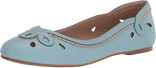 Bettie Page Ballet Flat-Dolly Blue 